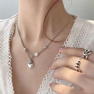 925 Stamp Smiling Face Necklace